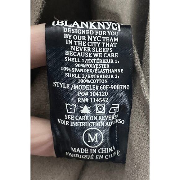 Blank NYC Women's Soft Faux Suede Drape Snap Moto Cardigan Jacket Waterfall Neck - Picture 11 of 14